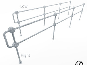 pedestrian fence po-2 Modelo 3D