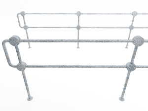 pedestrian fence po-2 3D Model