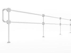 pedestrian fence po-2 3D Model