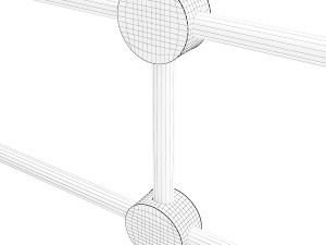 pedestrian fence po-2 3D Model
