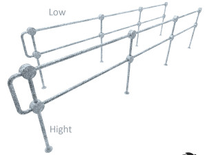 pedestrian fence po-2 3D Model