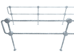 pedestrian fence po-2 3D Model