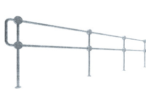 pedestrian fence po-2 3D Model