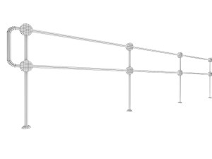 pedestrian fence po-2 3D Model