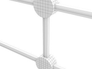 pedestrian fence po-2 3D Model