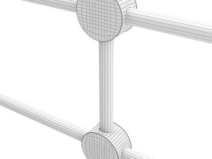 pedestrian fence po-2 3D Model
