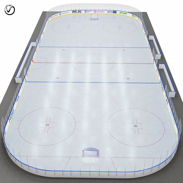 hockey rink 26x60 m Modello 3D .c4d .max .obj .3ds .fbx .stl .blend 