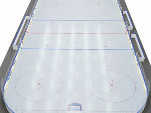 曲棍球场 26x60 米 3D 模型