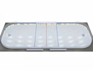 hockey rink 26x60 m 3D Model