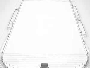 hockey rink 26x60 m 3D Model