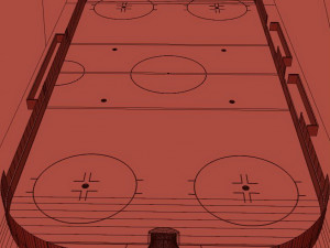 hockey rink 26x60 m Modello 3D
