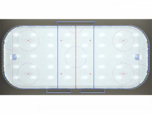 hockey rink 26x60 m 3D Model