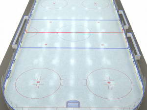 hockey rink 26x60 m Modello 3D
