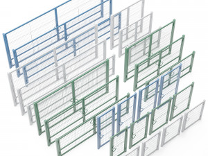 single and double swing gates 3d 3D-Modell