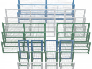 single and double swing gates 3d 3D-Modell