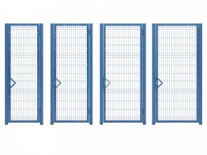 single and double swing gates 3d 3D Model