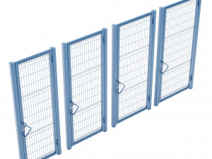 single and double swing gates 3d 3D-Modell