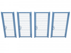 single and double swing gates 3d 3D-Modell