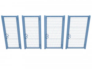 single and double swing gates 3d 3D Model