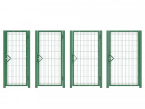 single and double swing gates 3d 3D Model