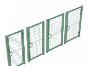 single and double swing gates 3d 3D Model