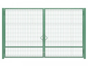 single and double swing gates 3d 3D Model