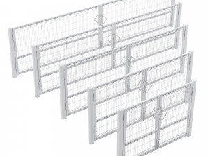 single and double swing gates 3d 3D-Modell