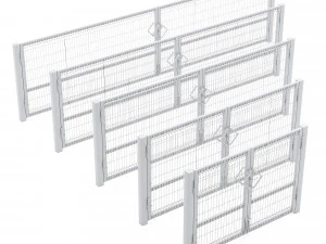 single and double swing gates 3d 3D Model