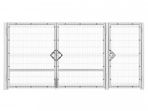 single and double swing gates 3d 3D Model