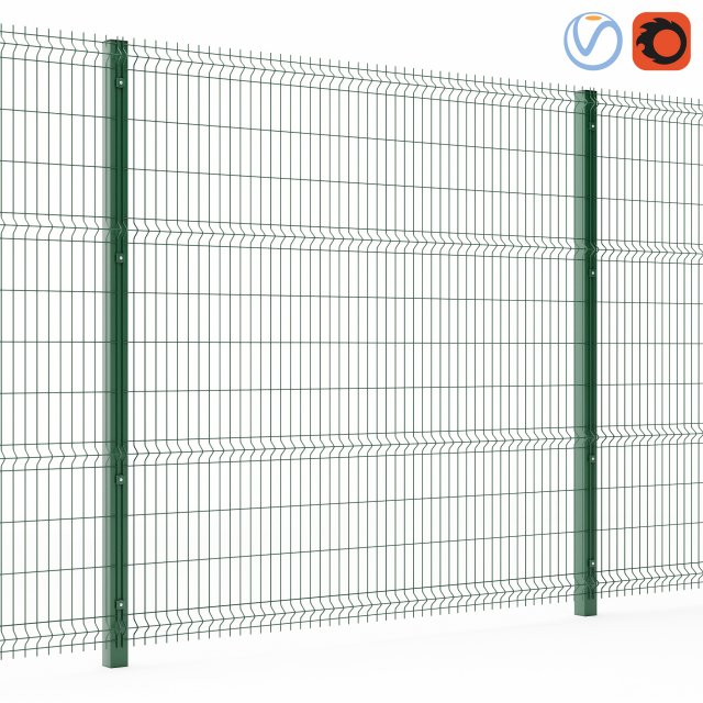 3d metal fencing 3D Модель .c4d .max .obj .3ds .fbx .stl .blend 
