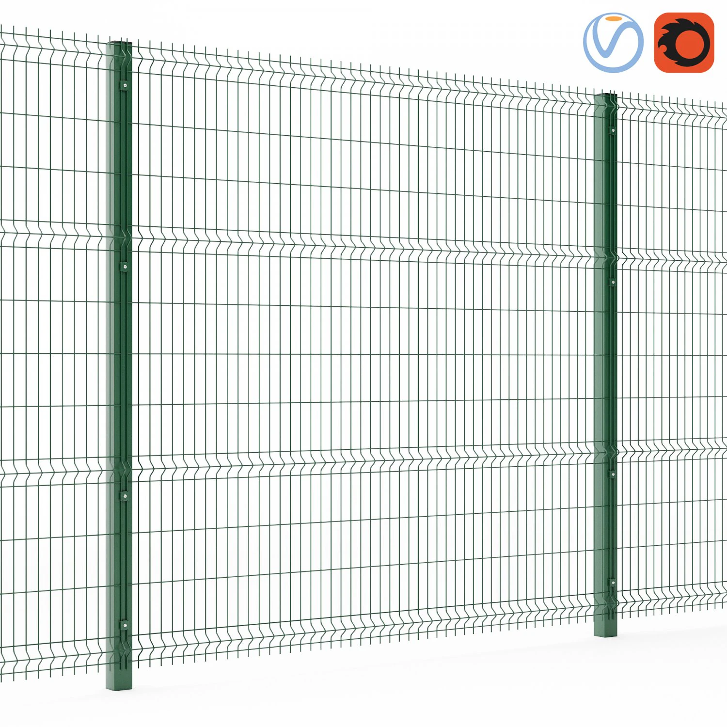3d metal fencing 3D Model .c4d .max .obj .3ds .fbx .stl .blend 