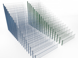 3d metal fencing 3D Модель
