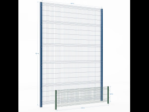 3d metal fencing 3D Модель