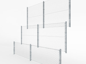 metal mesh fence 3D Модель