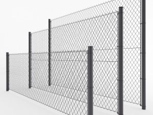 metal mesh fence 3D Модель