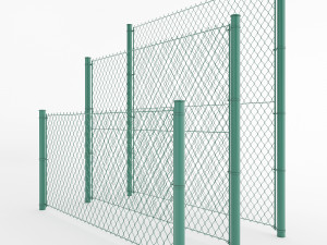 metal mesh fence 3D Модель