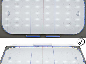 hockey rink 30x60 m with khl markings 3D 模型