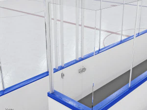 hockey rink 30x60 m with khl markings 3D Model