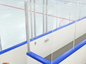 hockey rink 30x60 m with khl markings 3D Model