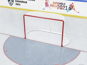 hockey rink 30x60 m with khl markings 3D Model