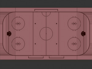 hockey rink 30x60 m with khl markings 3D 模型