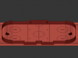 hockey rink 30x60 m with khl markings 3D 模型