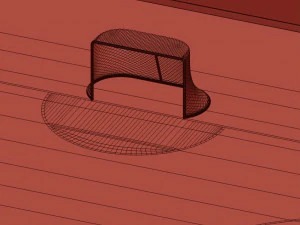 hockey rink 30x60 m with khl markings 3D Model