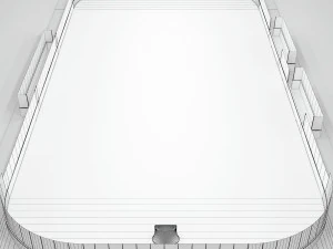 hockey rink 30x60 m with khl markings 3D Model