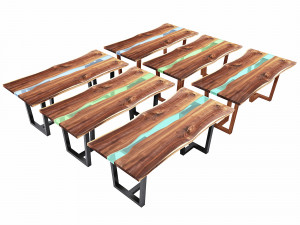 slab table - river Modelo 3D