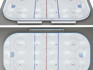 曲棍球场 20x40 米 3D 模型