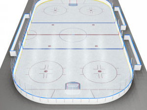 hockey rink 20x40 m Model 3D