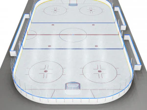 hockey rink 20x40 m 3D Model