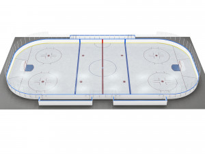 hockey rink 20x40 m Model 3D