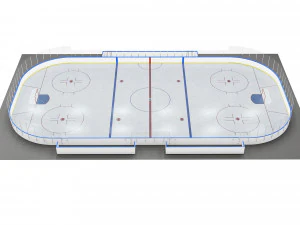 hockey rink 20x40 m 3D Model